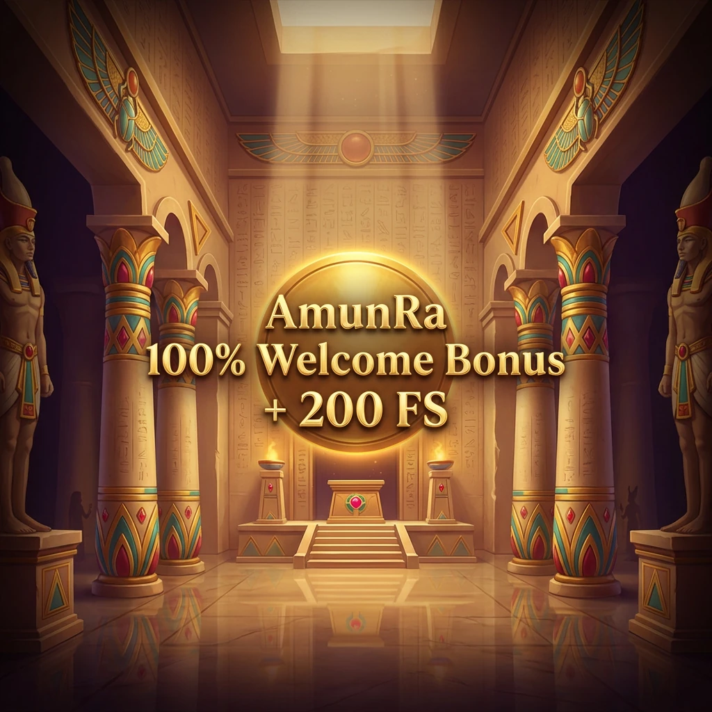 AmunRa 100% Welcome Bonus + 200 FS